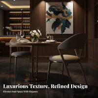 Modern Minimalist Upholstered Side Chair Light Luxury aesthetic Dining Seating Soft Upholstery Indoor Furnishing Designer Look for Interior Designers, Restaurant Owners, Hotel, Living Room, Kitchen, Home Office