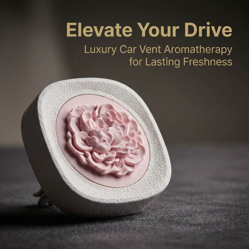 Car Vent Clip Floral Carved Design, Decorative Auto Interior Scent, Embossed Fragrance Clip, Pleasant Car Commute Accessory, Gift for Car Owner