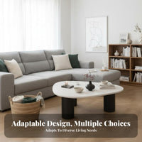 Minimalist Design Asymmetrical Low Table Sturdy Construction Home Furniture Easy to Clean Interior Furnishing High-Gloss Finish for Apartment Dwellers, Homeowners, Living Room, Lounge Area