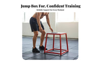 Stackable Design Plyometric Box Non-Slip Surface Plyo Box Stable Fitness Jump Platform Heavy-Duty for Athletes, Gym, Outdoor