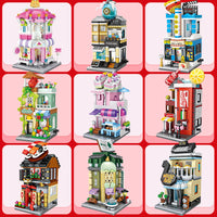 LOZ Mini Street View Building Blocks Set - Sushi Hotpot Japanese Restaurant Shop Toy Gift