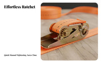 Heavy Duty Ratchet Tie-Down Strap High Load Bearing 1 Inch Strapping Tie Down Wear Resistant for Movers, Warehouse Workers, Hauling, Moving
