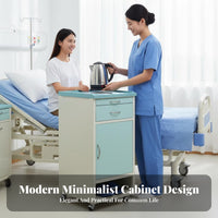Integrated Shoe Rack Medical Nightstand with Utility Racks Water Bottle Holder Patient Cabinet Multi-Storage Design Hospital Furniture Resistant for Patients, supportgivers, Seniors, Nursing Home, recuperation central point, medical facility, Bedroom
