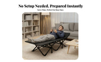 Foldable Design Adjustable Folding Cot Space-Saving Adjustable Reclining Cot Multi-Functional Nap Bed sturdy Duty Frame for Office Workers, Caregivers, Hospital, Travel, Camping, Garden