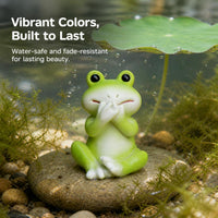 Miniature Resin Frog Figurines for Micro Landscape, Fish Tank, and Desk Decor