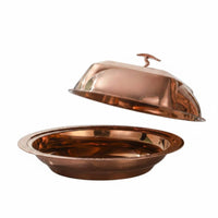 Round Serving Dome Cover Dustproof with Lid Tray Mirror Polished Finish Dome Serving Cloche for Hotels, Restaurants, Restaurant, Buffet