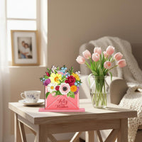 High-Quality Wood Mother's Day Wooden Ornament Heartwarming Designs Mother's Day Table Decoration Layered Design Mom Appreciation Table Plaque Easy Assembly for Mothers, Grandmas, Wives, Shelf Decor
