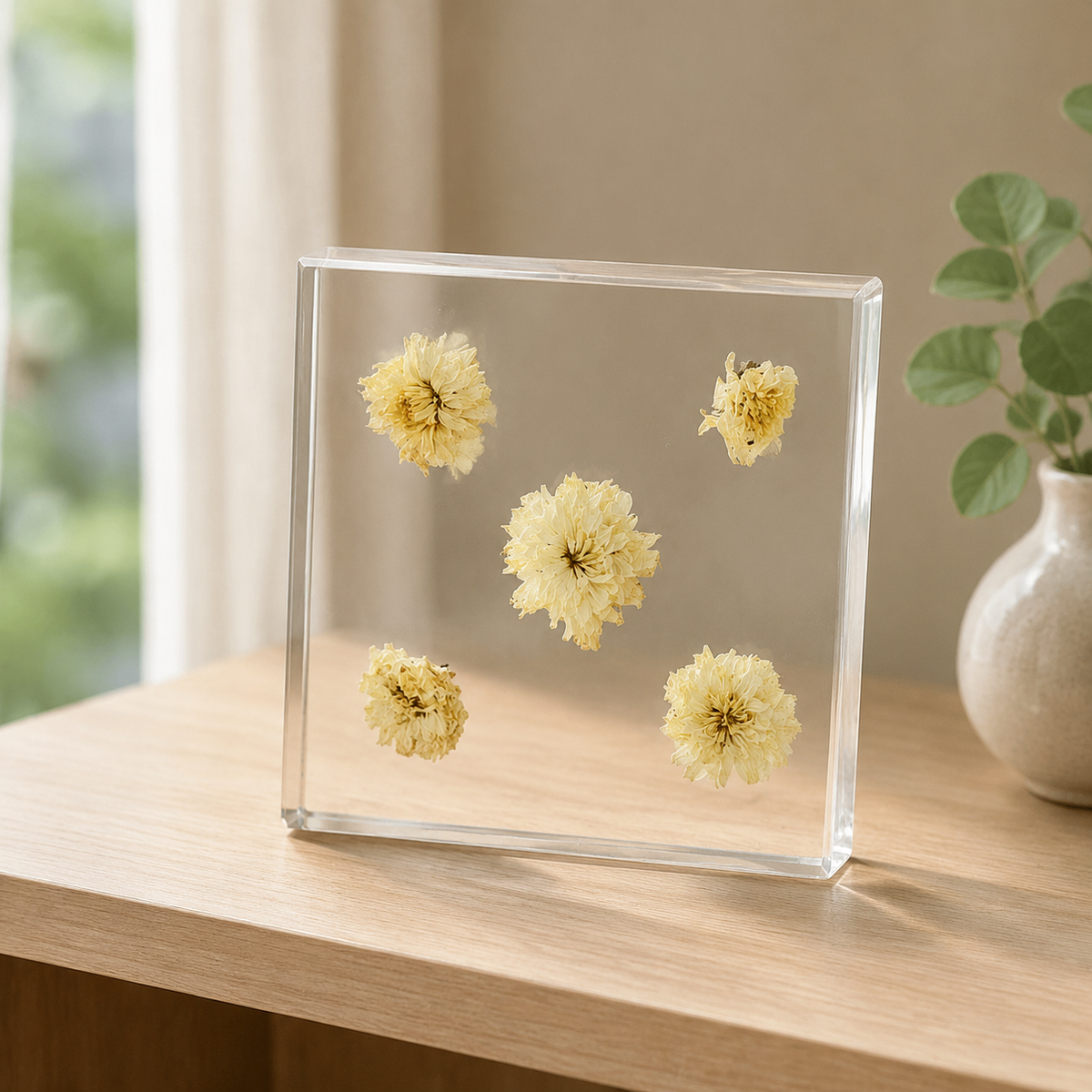 High Transparency Display Block, Plant Interior Cube for Photography
