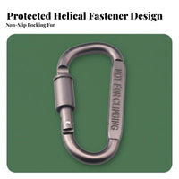 Multi-Purpose D-Shaped Screw-Gate Carabiner Lightweight Locking DD-Clip Long-Lasting Outdoor Hardware Wear-Resistant for Campers, Backpackers, Travelers, Camping, Backpack, Backpacking, Everyday Carry