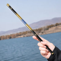 Beginner Backpacking Fishing Rod, Carbon Fiber Telescopic Stream Rod, Ultralight Portable for Hiking, 38cm Retracted