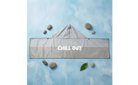 Topographic Print Hooded Cooling Shawl Pointed Hood Cooling Hooded Towel Dark Trim Outdoor Cloth Fastening Points