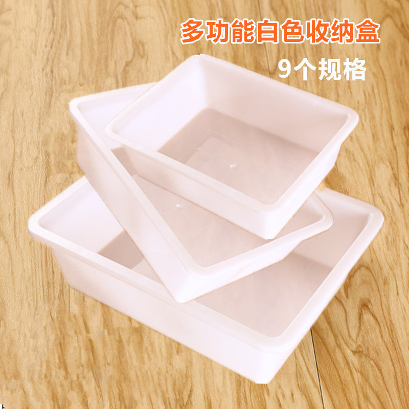 Rectangular Plastic Storage Bin for Kitchen, Supermarket, Food Prep, BBQ, and General Organization