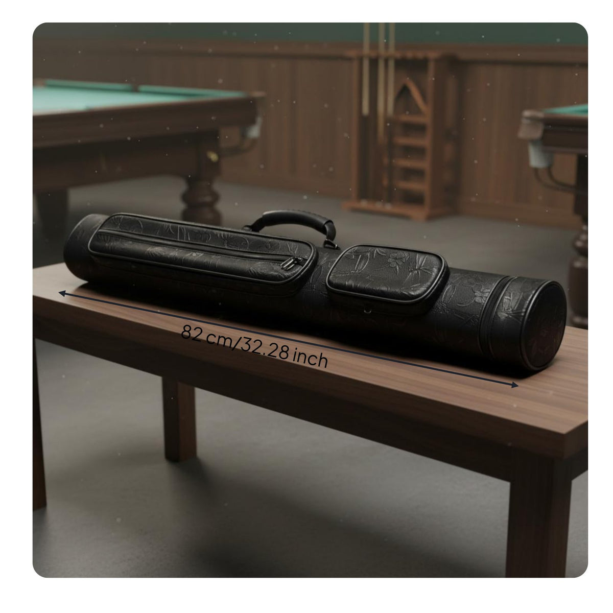 Billiard Cue Carrying Case Shoulder Strap Pool Cue Case Carry Handle Athletic Gear Accessory for Travel, Tournaments