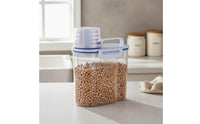 Moisture-Proof Rice Storage Container Safe Rice Dispenser with Measuring Cup Easy Pour Spout Airtight Food Storage Container for Kitchen Countertop
