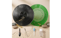 Set Riffled Gold Pan PP Prospecting Gear Black