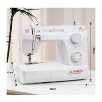 Electric Sewing Machine 23 Stitch Patterns Desktop Sewing Machine Home Craft Tool Compact Stitching Device White