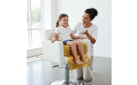 Hair Cutting PU Leather Salon Child Easy to Clean Styling Chair Heightening Cushion for Children, Young Children, Barbershop