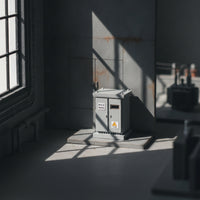 Industrial Miniature Transformer Box Compact Utility Cabinet Ribbed Scenery Grey for Dioramas
