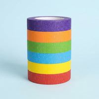 Colored Masking Tape Rolls Set for Artists, Wide Japanese Washi for Bible Journaling, Craft DIY Projects 1/2 Inch