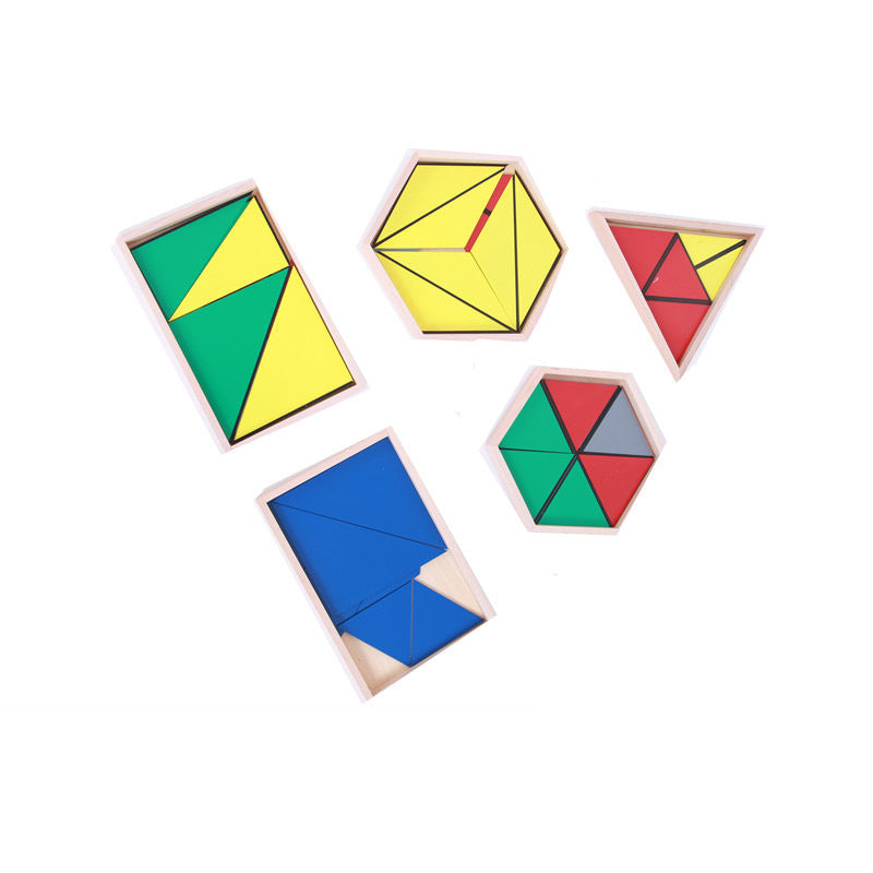 Montessori Constructive Triangles Set for Early Childhood Education