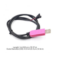 USB to TTL Converter Cable 4-Wire Lead Computer Accessory Color-Coded Wires