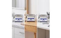 0.8L Sound-Wave Cleaner Compact Sound-Wave Cleaner with Basket Stainless Steel for Jewelers, Hobbyists, Countertop, Home, Workshop