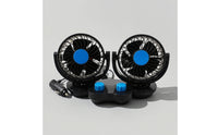 12V Dual Head Car Fan Universal Double Head Car Fan Easy to Install Powerful for Commuters