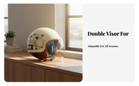 Double Visor Helmet 3C Certified Electric Bike Helmet Sun Protection Guarding Headwear for Riders, City Riding, Daily Commute