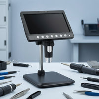 Microscope with Screen 1080P IPS-Type Screen Microscope Bright for Classroom