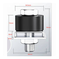 Rubber Stopper Roller Impact Resistant Track Limit Stop with Bracket Door Stop Limit Device Threaded Roller Stopper Compact