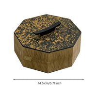 Solid Wood Box with Handle Modern Luxury Wooden Storage Box Vintage Influenced for Coffee Table, Desktop