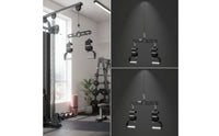 Cable Machine Attachment Kit Non-Slip Rotating Handles with Pull-Back Plate Heavy-Duty Cable Machine Handle for Fitness Enthusiasts, Lat Pulldown