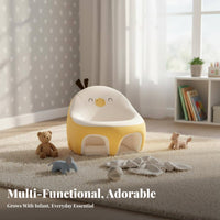 Anti-Tip Safety Inflatable infant Sofa Ergonomic Support Sit-Training Chair Skingentle Infant Floor Seat BPAsafe for Babies 4 months+, New Parents, Toddlers, Feeding Time, play session, Playroom, Living Room