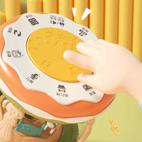 Rotating Drum Toy Round Drum for Young Children, Infants, Playroom, Nursery