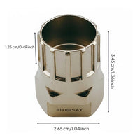Bike Flywheel Socket Tool Compact Flywheel Socket with Knurled Grip One-Piece Wrench for Cyclists, Mechanics