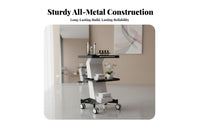 Cosmetic Tool Trolley 360-Degree Rotating Casters Wheeled Beauty Trolley Heavy Duty Spa Machine Rolling Stand for Cosmetic Specialists