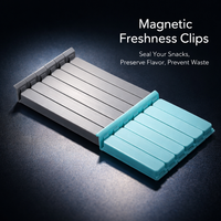 NAS Refrigerator Bag Sealer Clips for Kitchen, Reusable Bag Sealing Clips for Home Cooks, Sealer Clip Storage Set