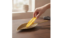 Leaf jewelry Tray Metal Foliage Shaped Tray Embossed for Vanity
