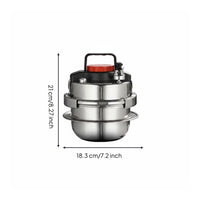 304 Stainless Steel Single Person Pressure Cooker Camping Use Mini Pressure Cooker Quick Cooking Kitchen Cookware Induction Compatible for Travel
