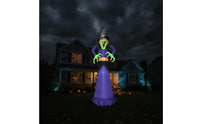 Giant Halloween Inflatable Witch Outdoor Halloween Inflatable Decoration with LED Lights Lighted Spooky for Homeowners