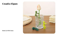 Humanoid Plant Stalk Holder Playful Propagation Station Figure Gardening Supply Decorative for Windowsill