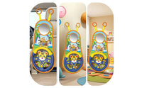 Toy with Mirror Interactive Steering Wheel Toy Soft for Infants, Young Children, Travel, Pram