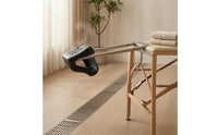 Stainless Steel Salon Shampoo-Bed Frame Padded Shampoo Bed Support Frame Perforated Hair Washing Headrest Black