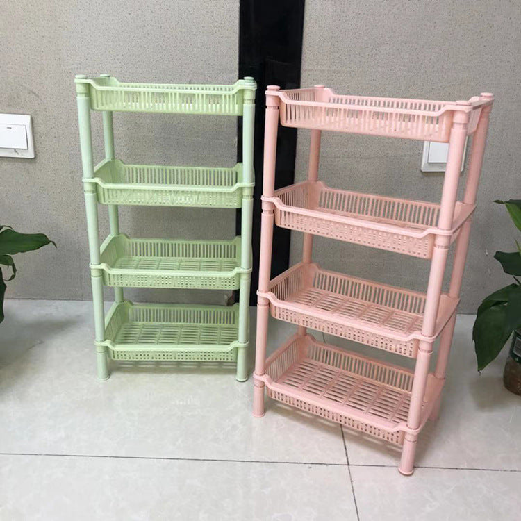 4-Tier Thickened Plastic Storage Rack for Bathroom and Toilet Organization