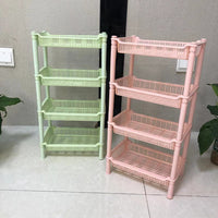4-Tier Thickened Plastic Storage Rack for Bathroom and Toilet Organization