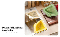 Sink Corner Basket Space Saving Corner Drain Basket Fast Draining Sink Food Debris Collector