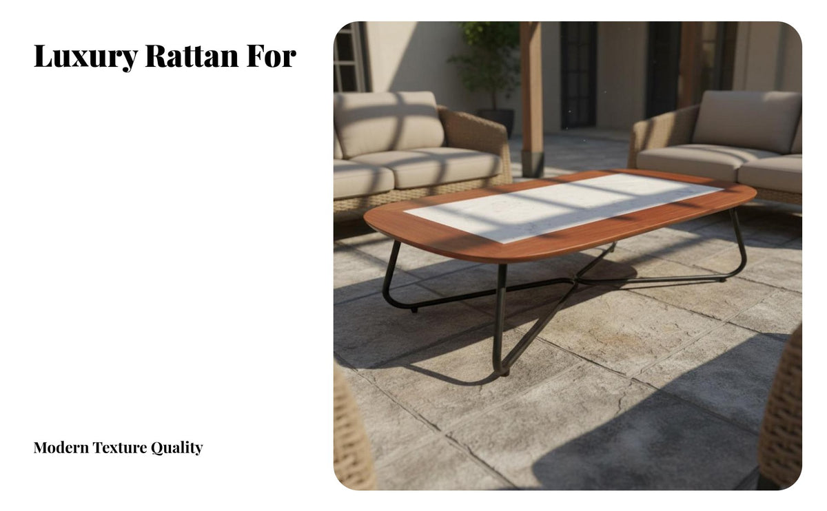 Light Luxury Design Modern Rattan Design Sofa Set High-Density Foam Cushions Woven Rope Sofa Set Aluminum Frame Lounge Furniture for Homeowners, Hotel Owners, Adults