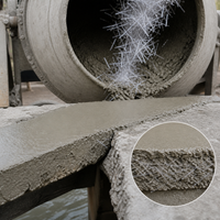 55mm Polypropylene Synthetic Steel Fiber for Concrete Reinforcement and Crack Resistance
