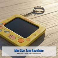 Mini Doodle Drawing Board Keychain, Creative Erasable Handwriting Locket, Cartoon Toy, Portable Bag Accessory