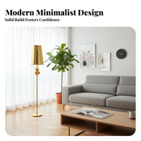 3 Color Temperatures Modern Minimalist Floor Lamp Press Control Nordic Design Standing Light Weighted Base Living Room Reading Lamp Flicker-Non-Flicker for Office Workers, Professionals, Homeowners, Bedroom, Hotel